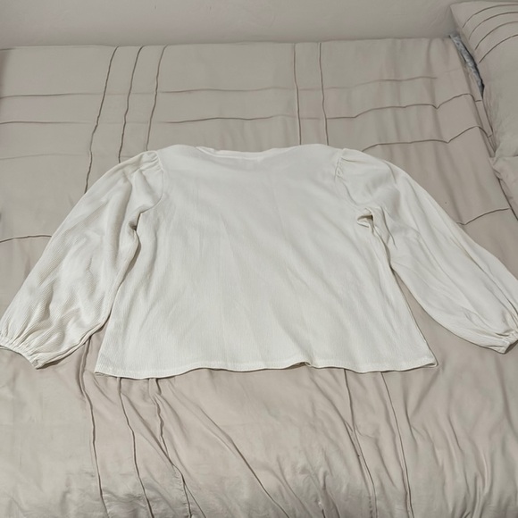 Cream Long Sleeve Blouse - Picture 3 of 3